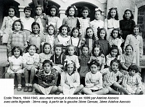 SIDI BEL ABBES ECOLE THIERS FILLES 1944-XXX